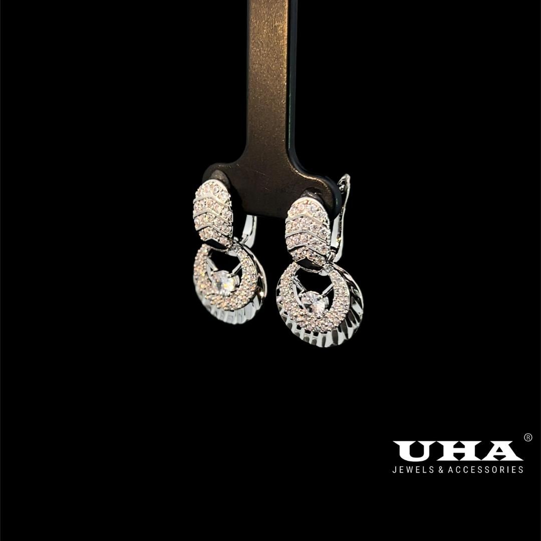 B1635 Bông tai nữ thiết kế sang trọng,đính đá sáng lấp lánh UHA- TẶNG KÈM HỘP ĐỰNG Women Hoa Tai