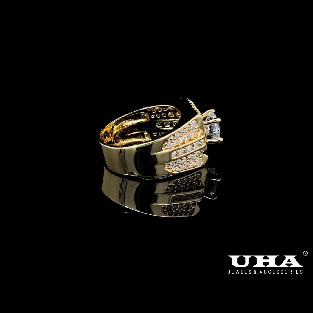 N244 Nhẫn nam đính đá CZ cao cấp sáng lấp lánh UHA