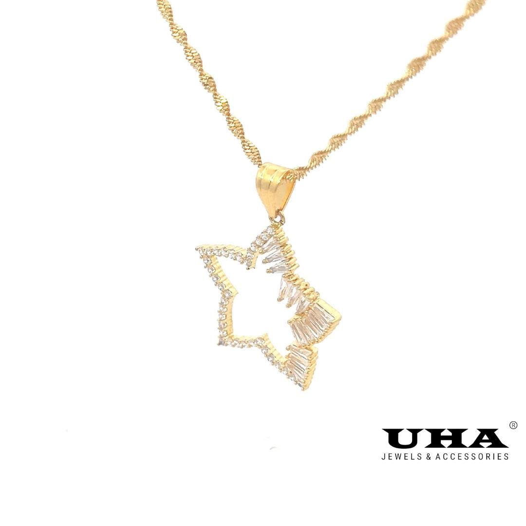 M1064 Mặt và Dây chuyền nữ thiết kế hình ngôi sao trẻ trung cá tính UHA Women