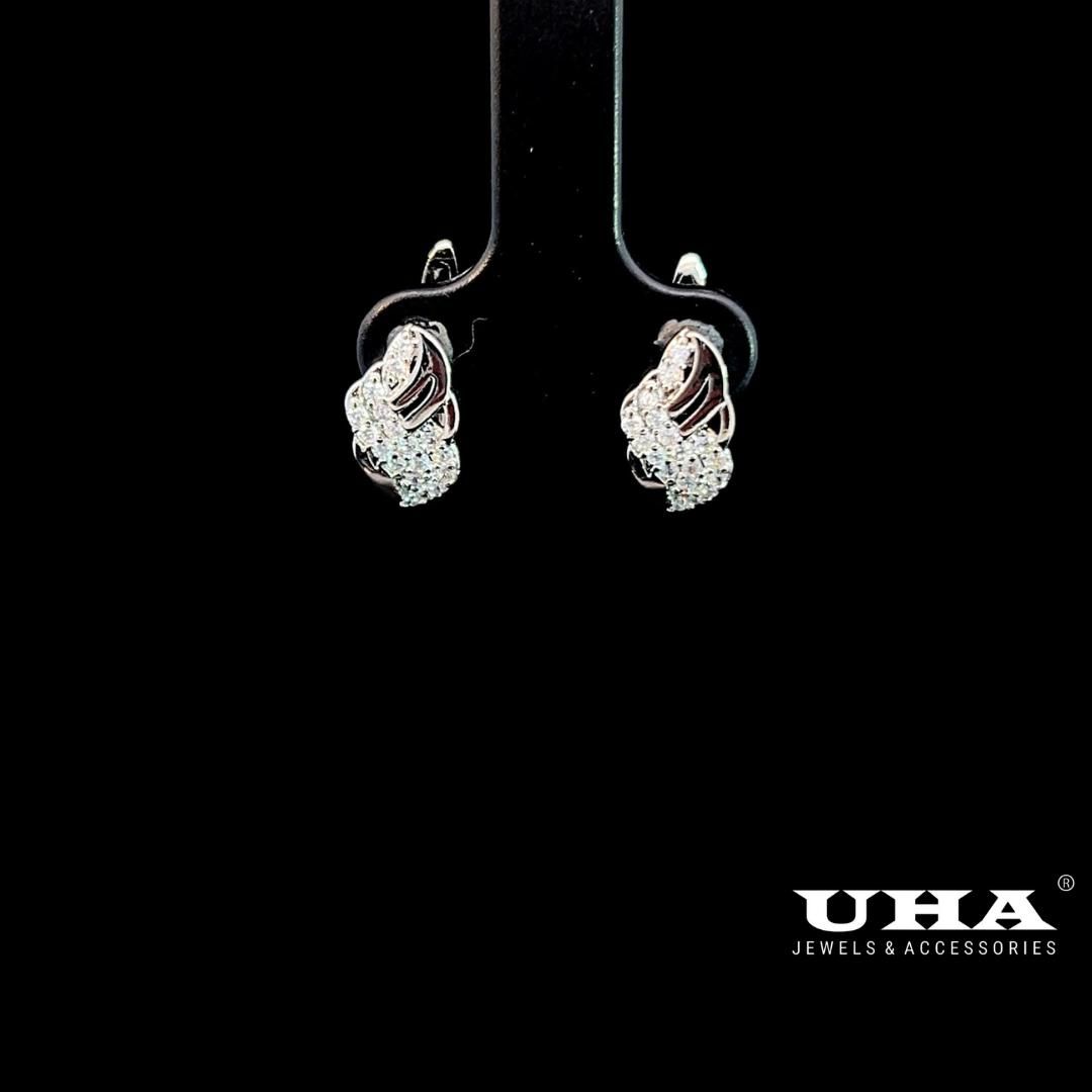 B1642 Bông tai nữ thiết kế sang trọng,đính đá cao cấp sáng lấp lánh UHA