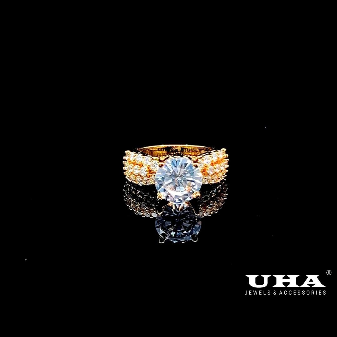 N788 Nhẫn nữ đính đá CZ cao cấp thiết kế trẻ trung UHA