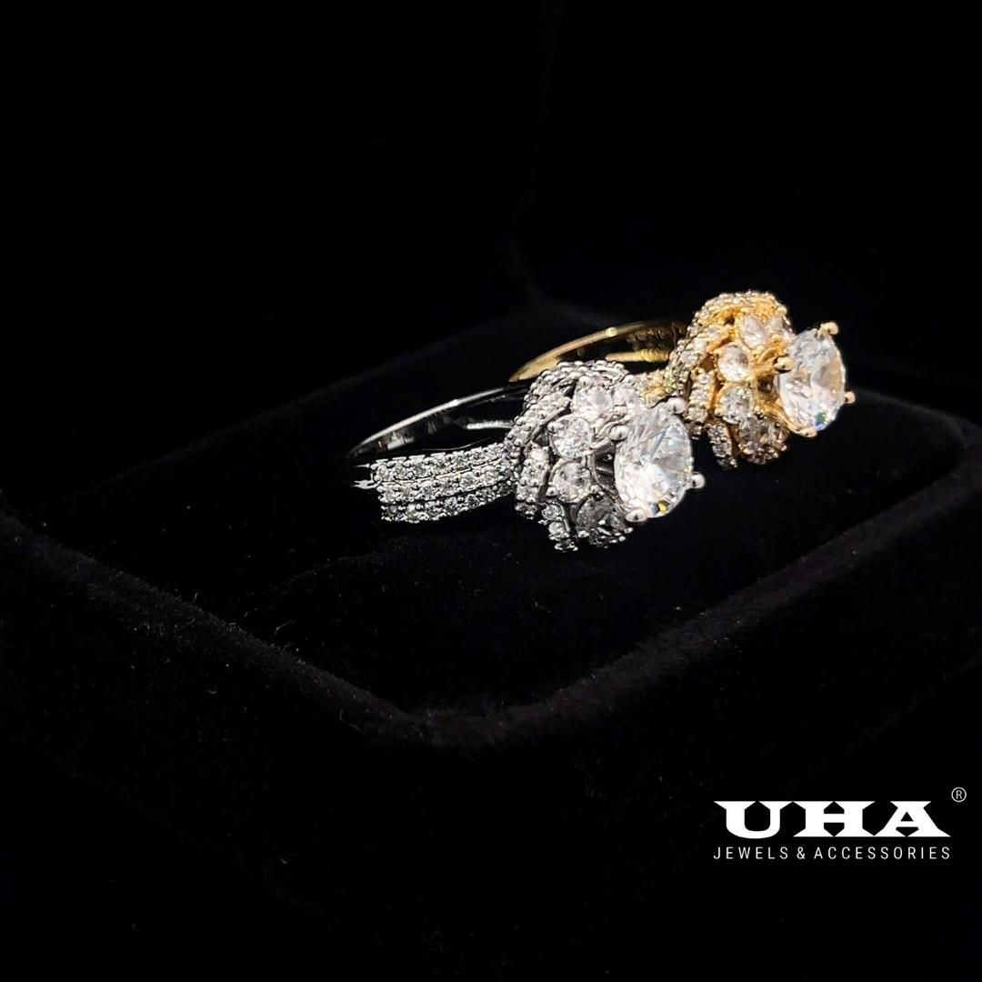 N1251 Nhẫn nữ đính đá CZ cao cấp thiết kế tinh tế cá tính nhẹ nhàng UHA