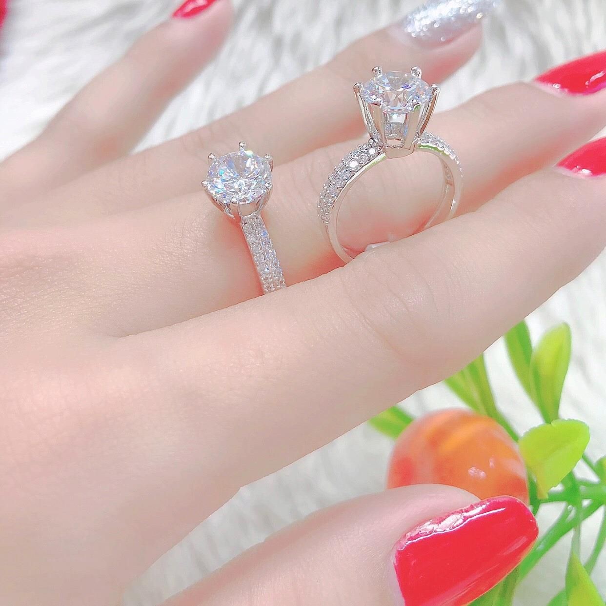 N491  Nhẫn nữ đính đá CZ  cao cấp sáng lấp lánh UHA Women