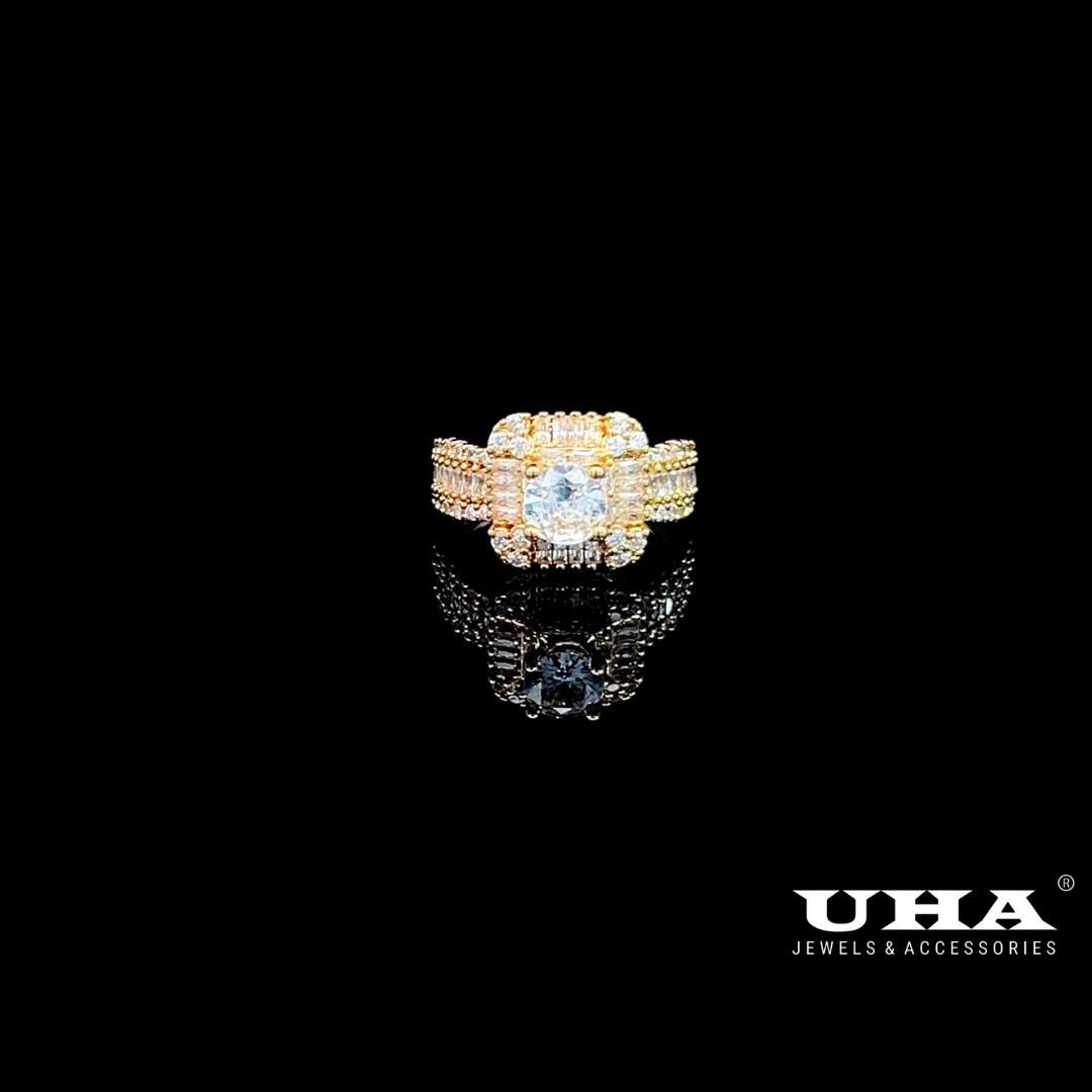 N1263 Nhẫn nữ đính đá CZ cao cấp sáng lấp lánh UHA Women