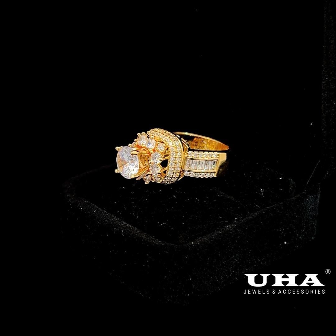 N673 Nhẫn nữ đính đá cz cao cấp sáng lấp lánh UHA