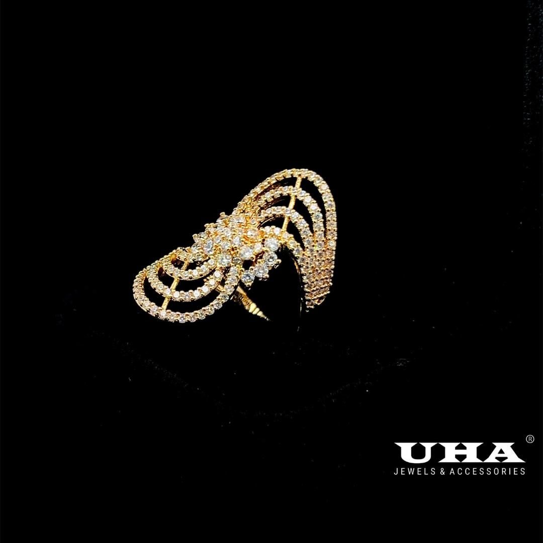 N179 Nhẫn nữ đính đá CZ cao cấp sáng lấp lánh, thiết kế sang trọng UHA