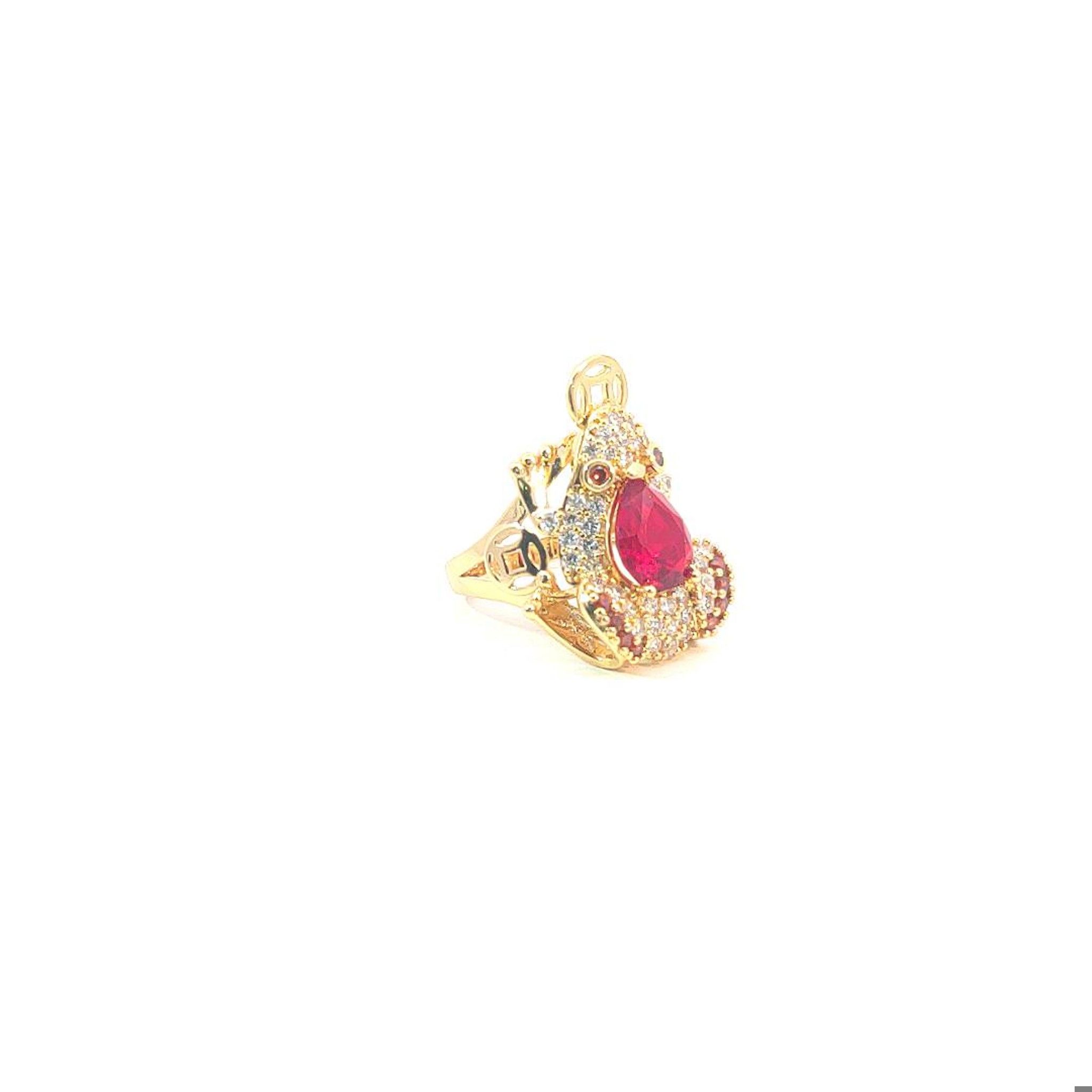 N53 Nhẫn kiểu con cóc thiết kế đơn giản trẻ trung Women Nhẫn