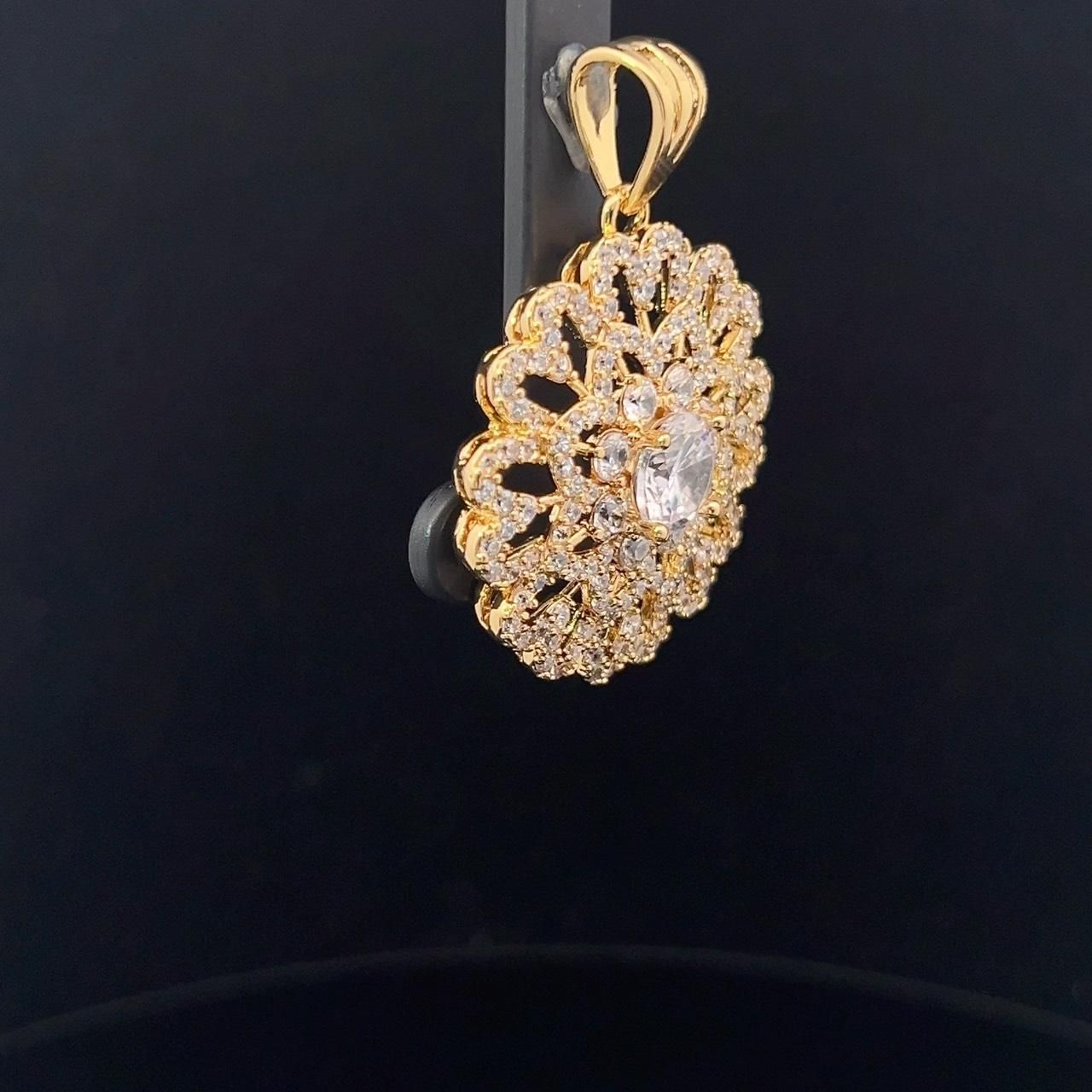 M1602 Mặt và dây chuyền nữ đính đá CZ cao cấp UHA Women Trang Sức Jewelry