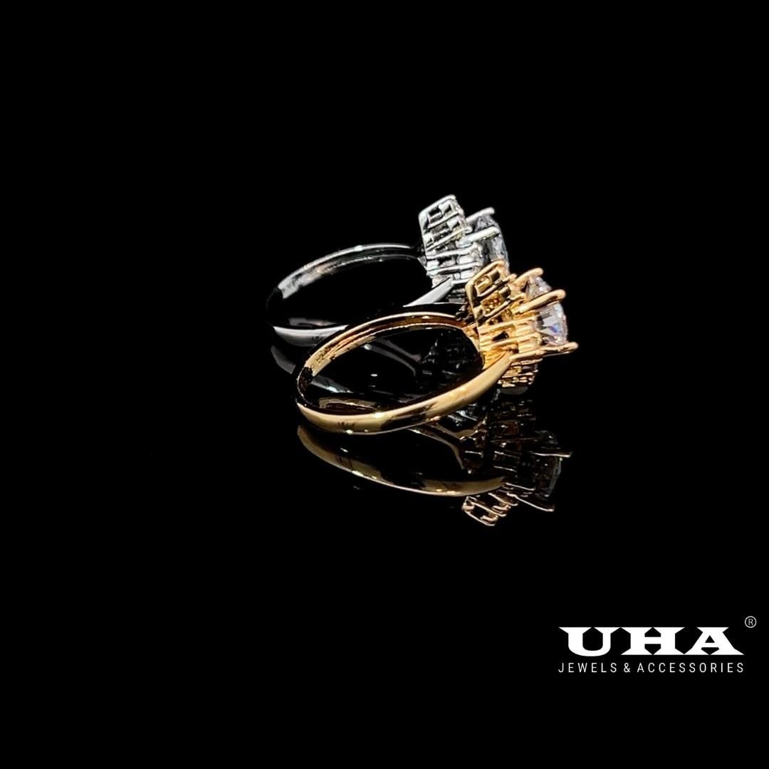 N1252 Nhẫn nữ đính đá CZ cao cấp thiết kế tinh tế cá tính UHA Women