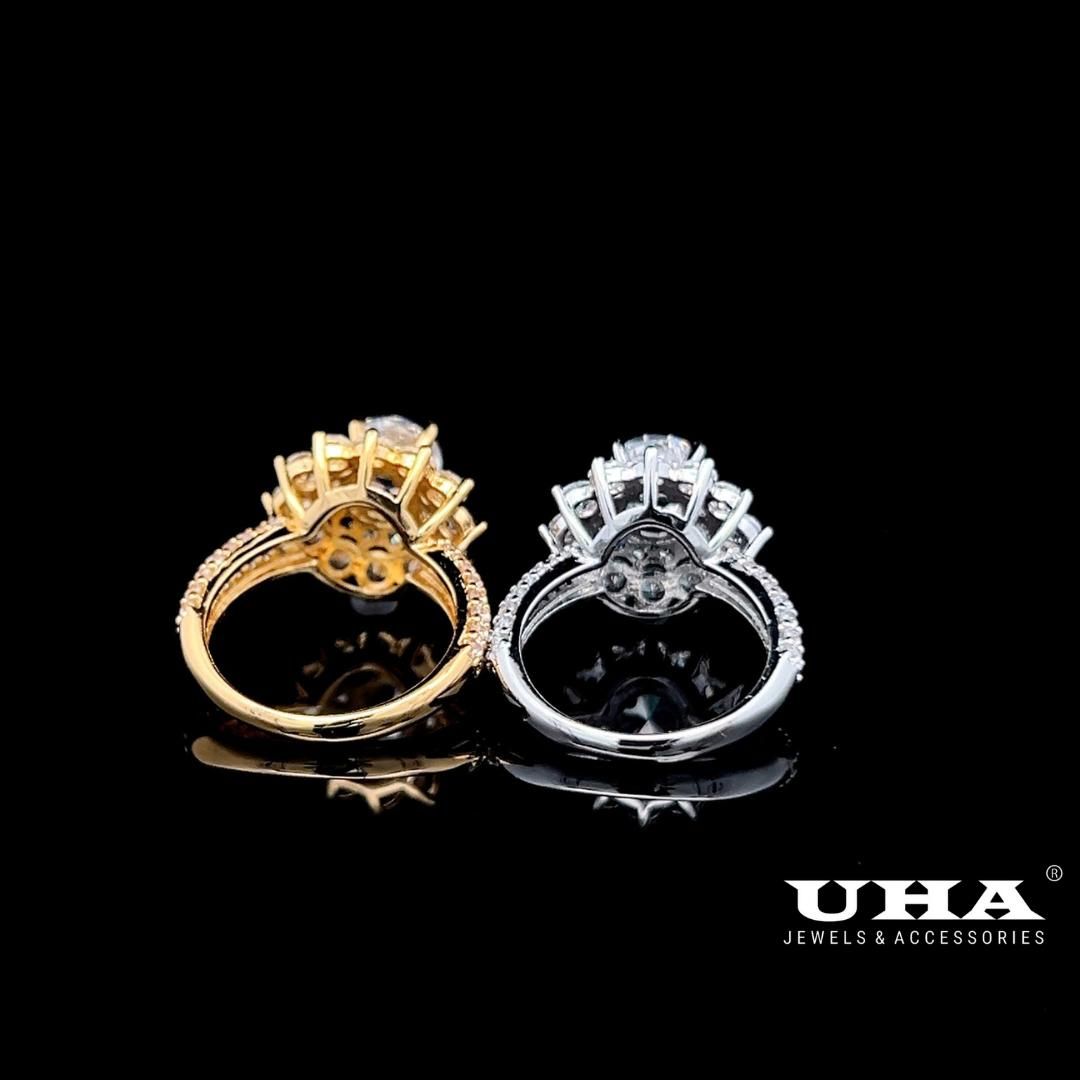 N1272 Nhẫn nữ đính đá CZ cao cấp, thiết kế sang trọng tinh tế UHA Women