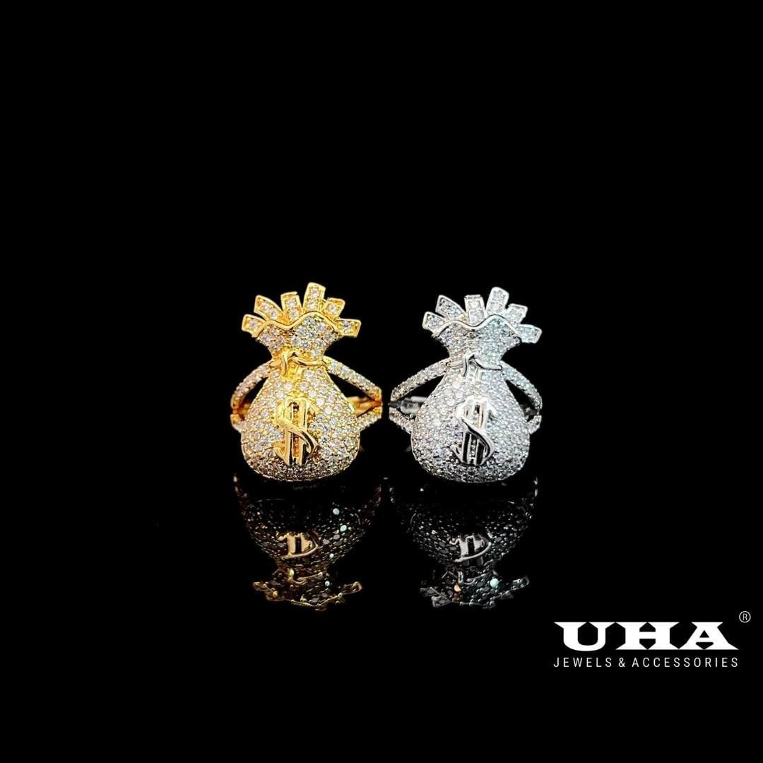 N809 Nhẫn nữ thiết kế kiểu túi tiền sang trọng trẻ trung UHA