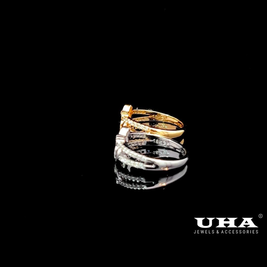 N1246 Nhẫn nữ đính đá CZ cao cấp thiết kế tinh tế nhẹ nhàng cá tính UHA