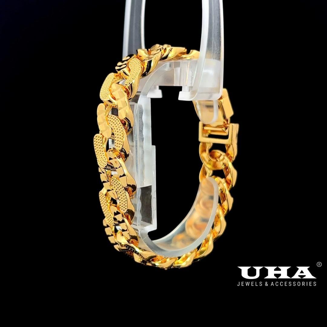 L25K07 Lắc tay unisex thiết kế sang trọng chạm khắc tinh tế UHA Phụ Kiện