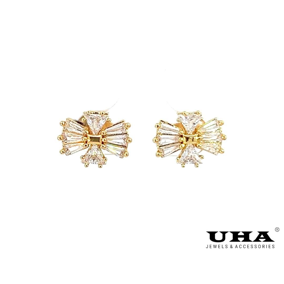 B1252 Bông tai nữ đính đá baguette sang trọng UHA Voi Women