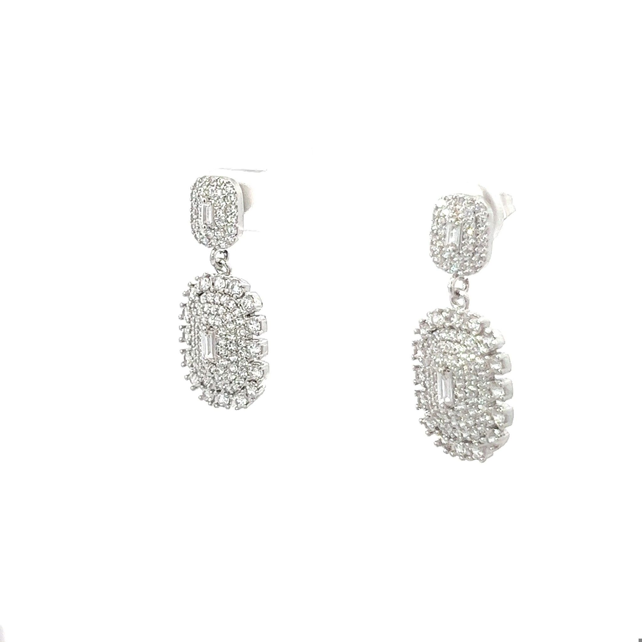 B1512 Bông tai đính đá baguette siêu xinh-UHA Women Nữ Voi