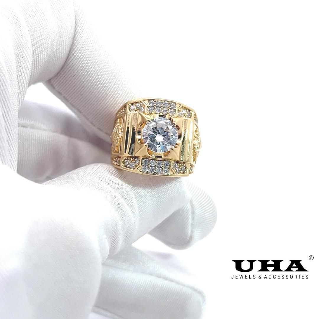 Nhẫn nam N0000 thiết kế sang trọng đính đá CZ cao cấp sáng lấp lánh UHA