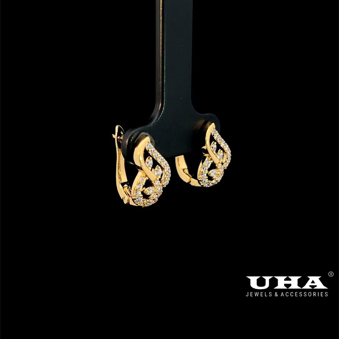 B1645 Bông tai nữ thiết kế sang trọng đính đá sáng lấp lánh UHA- TẶNG KÈM HỘP ĐỰNG Women Hoa Tai