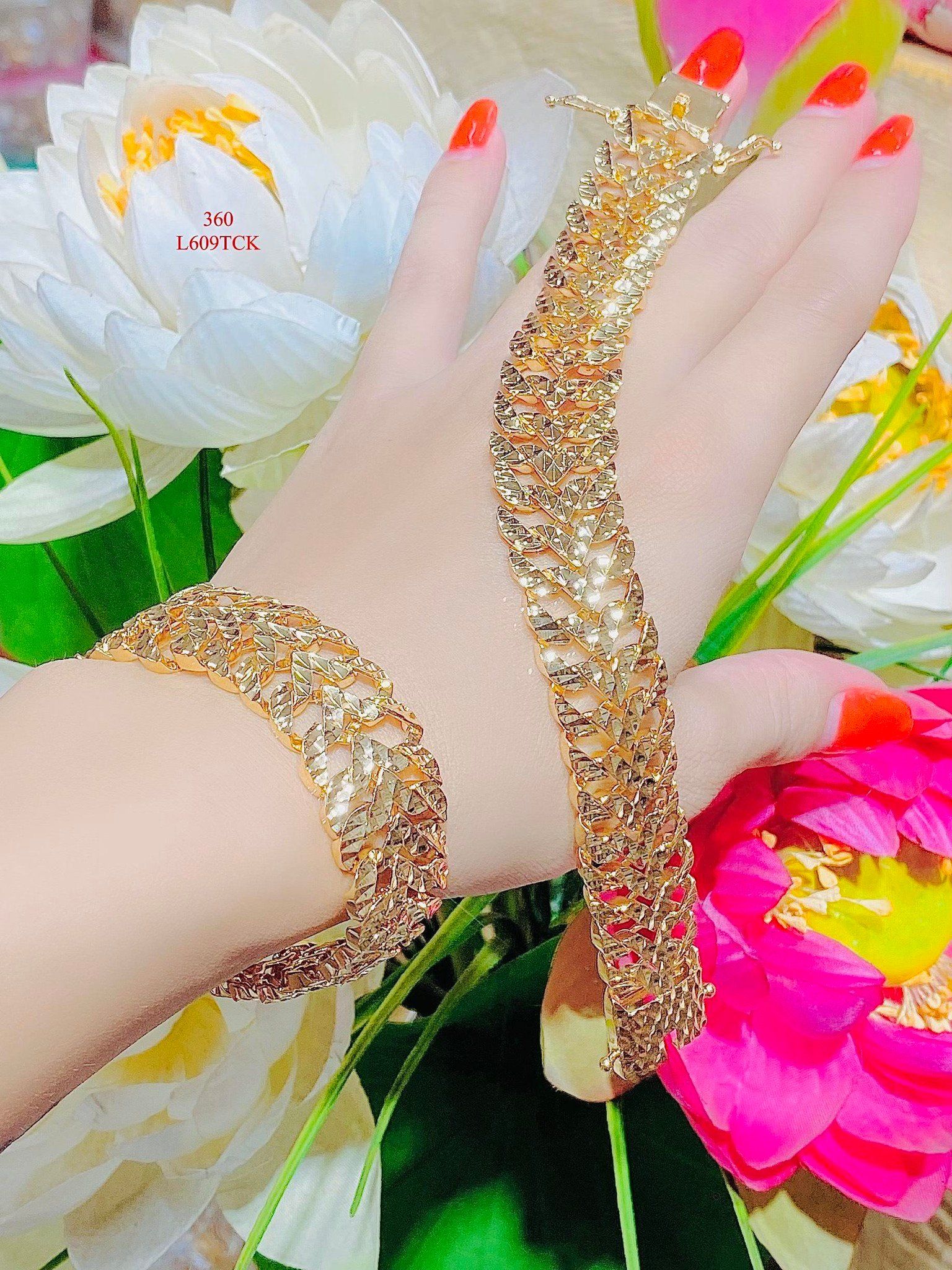 L609 Lắc tay nam nữ UNISEX bền màu cao cấp sáng lấp lánh UHA  Phụ Kiện