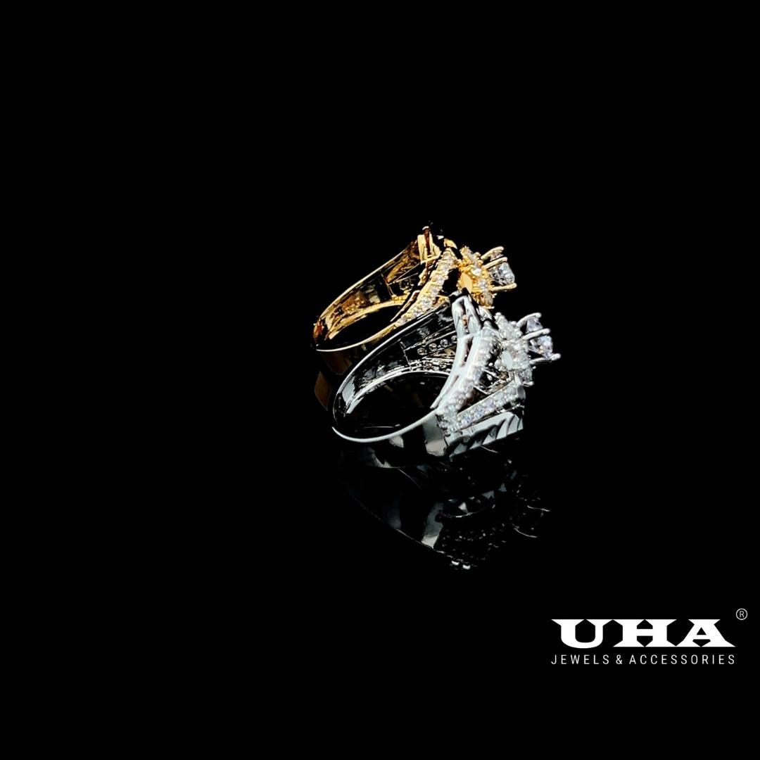 N479 Nhẫn nữ đính đá Cz cao cấp sáng lấp lánh UHA Women