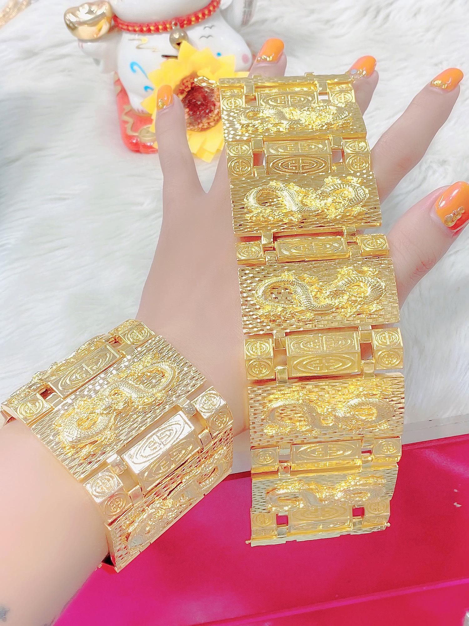 L492  Lắc tay nam mạ vàng hình rồng 5L quý phái sang trọng Phụ Kiện Phụ Kiện