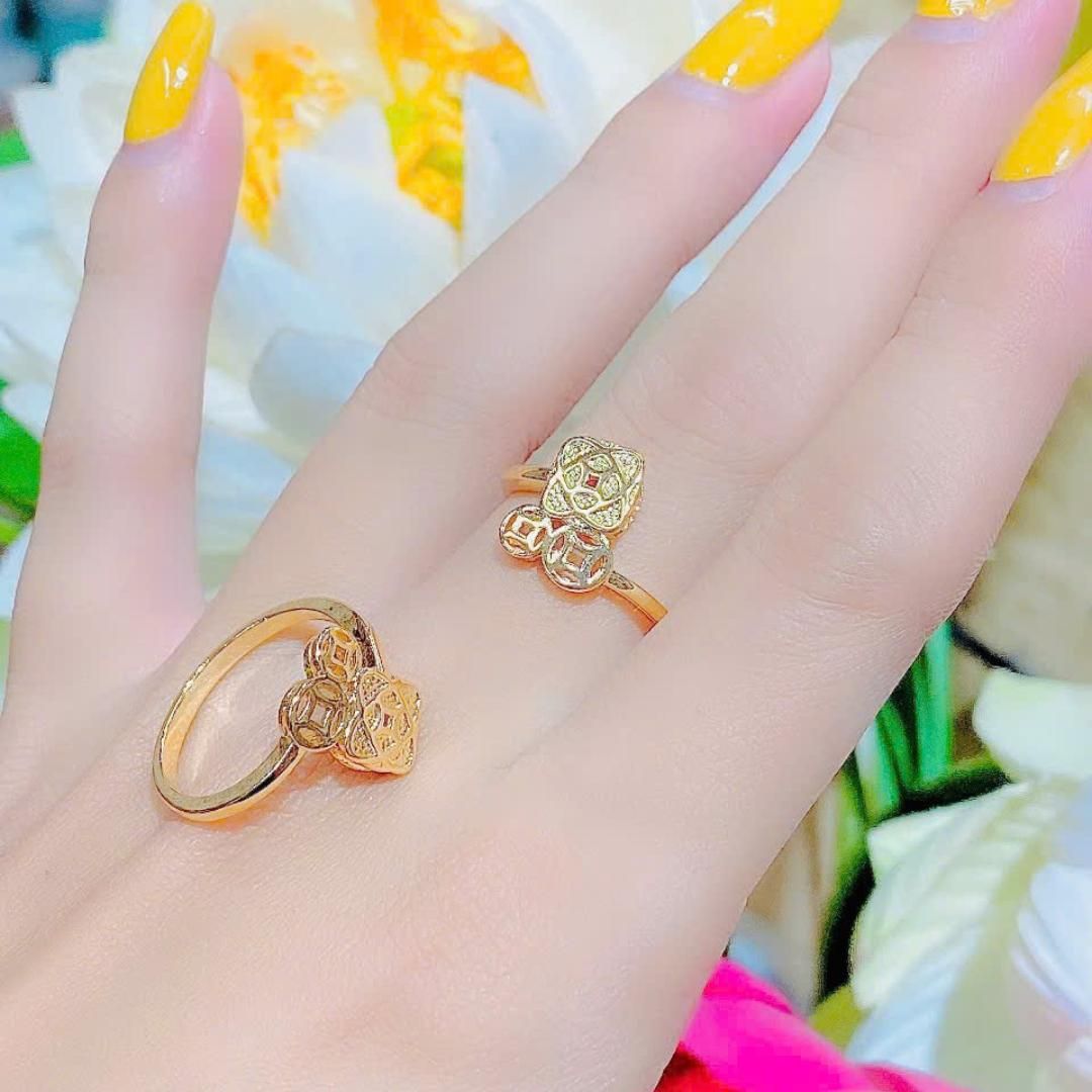 N1237 Nhẫn nữ thiết kế kiểu kim tiền trẻ trung cá tính UHA Women