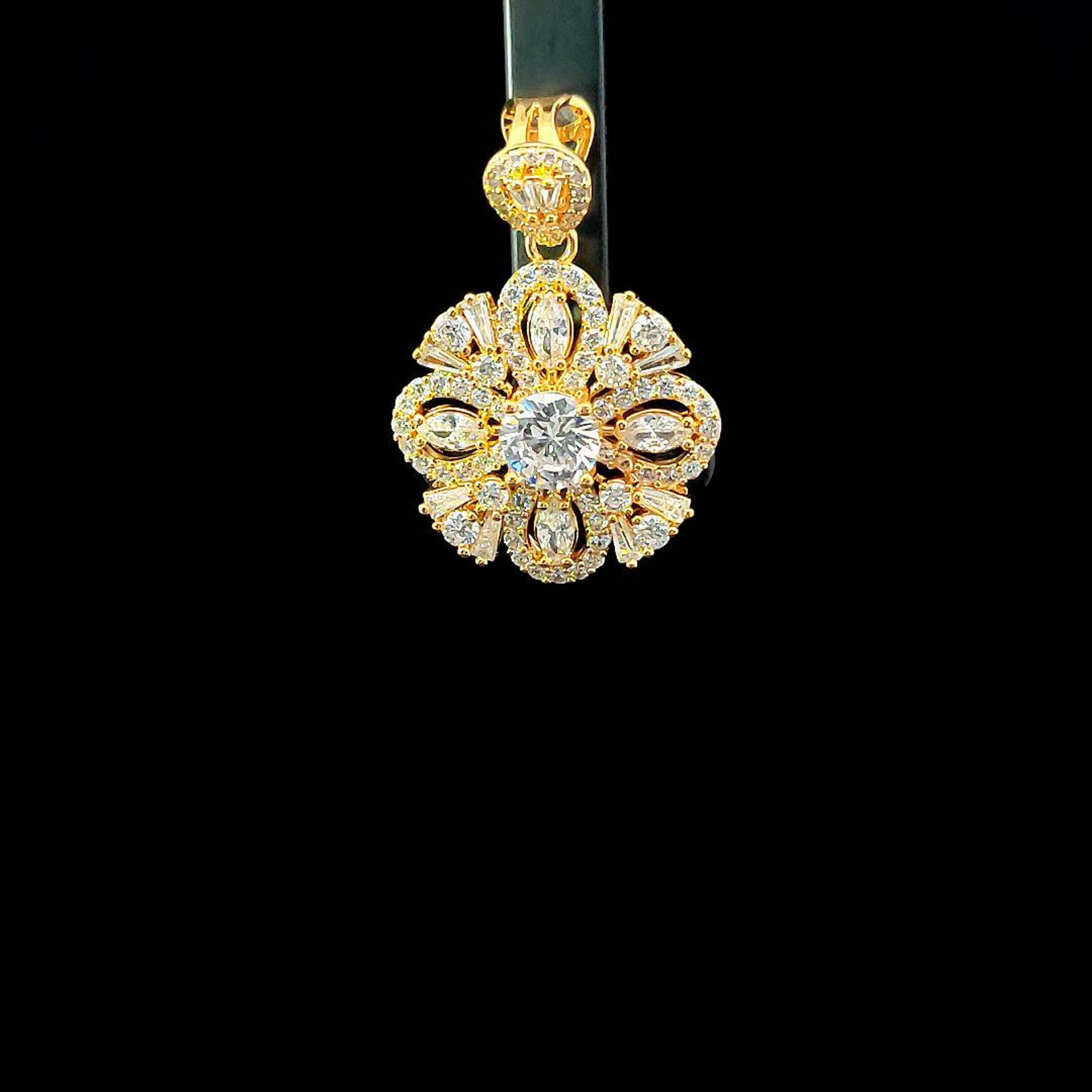 M1601 Mặt và dây chuyền nữ đính đá CZ cao cấp UHA Women Jewelry