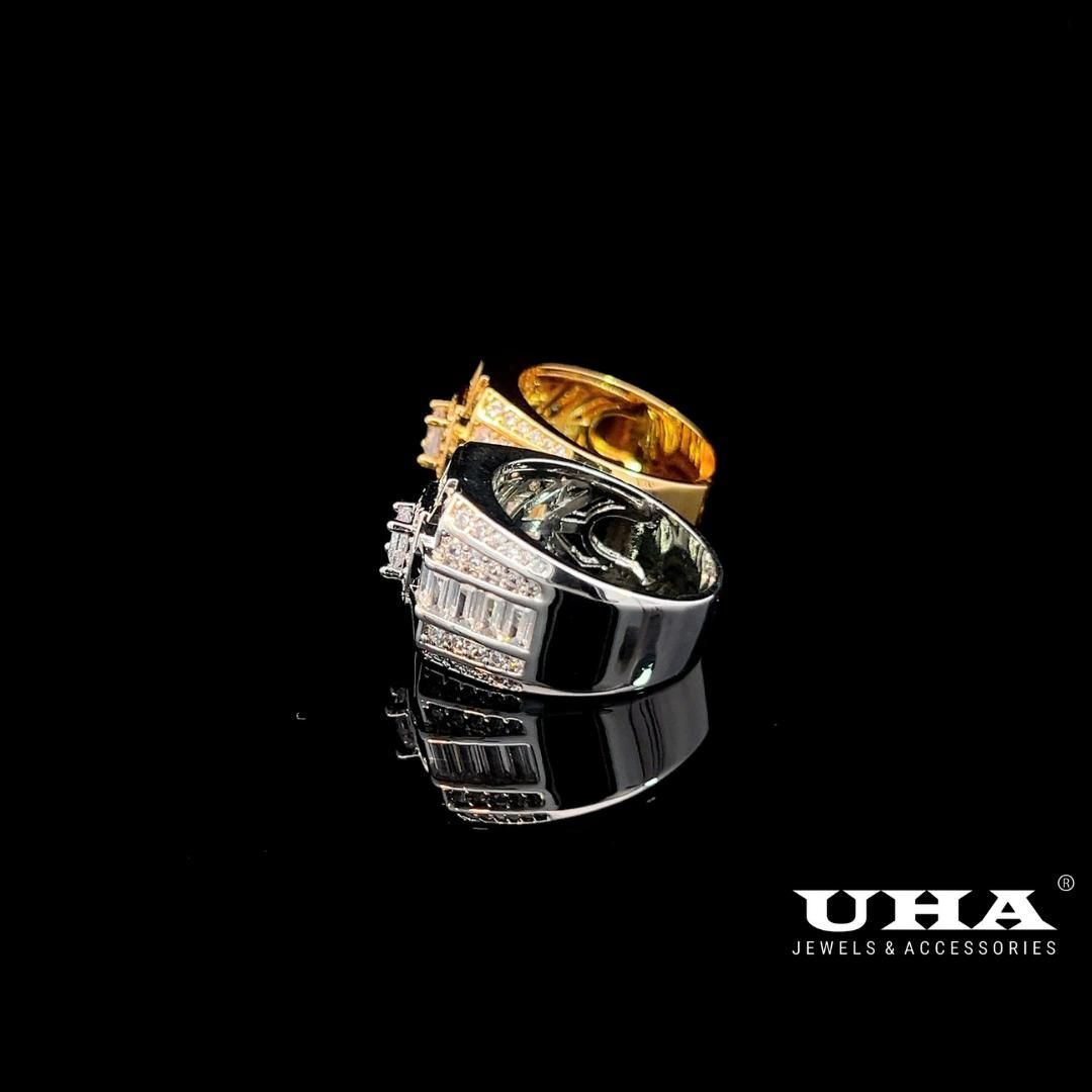 N1012 Nhẫn nam có lót lòng đính đá CZ cao cấp-UHA