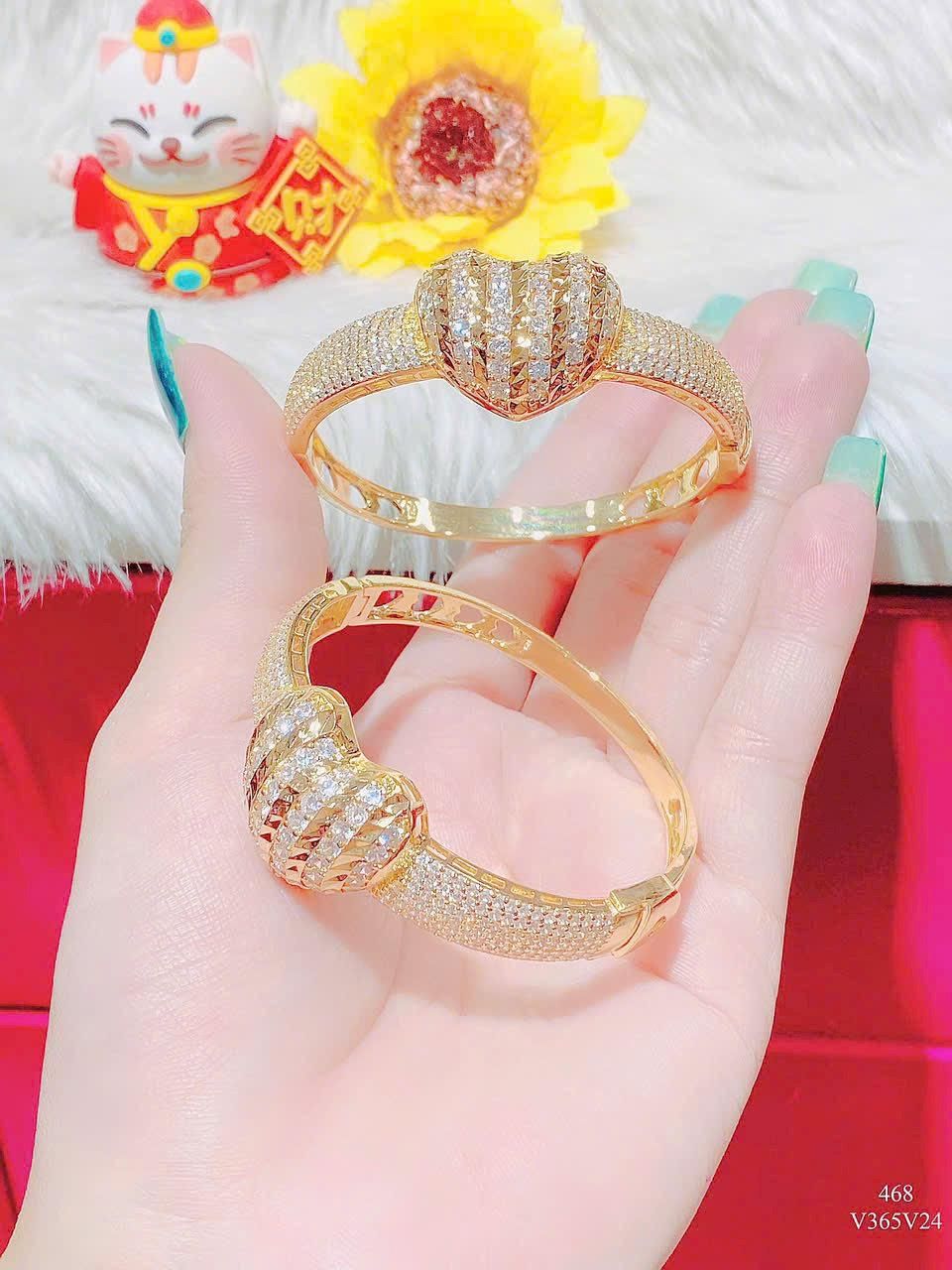 V365-Vòng tay nữ đính đá CZ cao cấp bền màu sáng lấp lánh-UHA