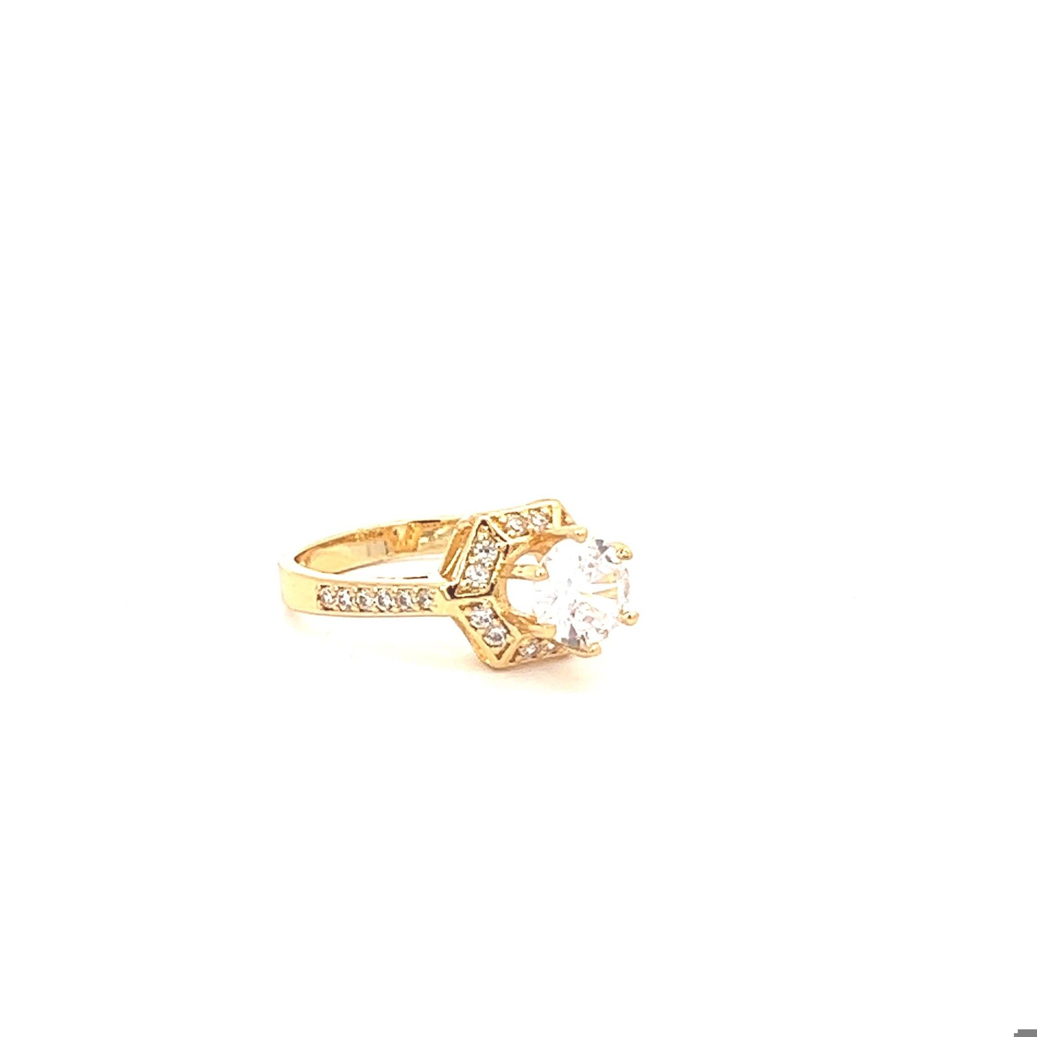 N477 Nhẫn nữ đính đá CZ  cao cấp siêu bền màu Women