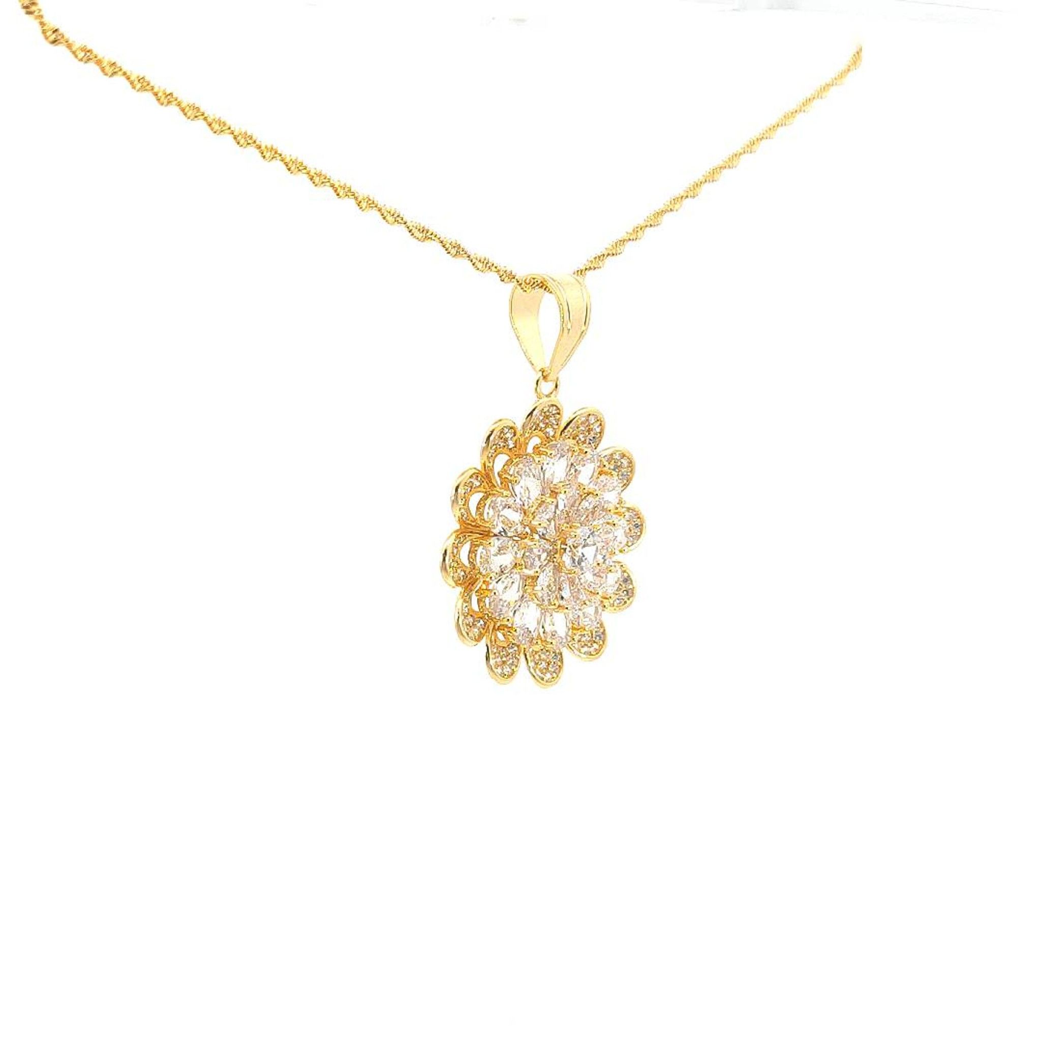 M967195 - Mặt dây chuyền nữ mạ vàng kiểu dáng sang trọng (Không kèm dây)