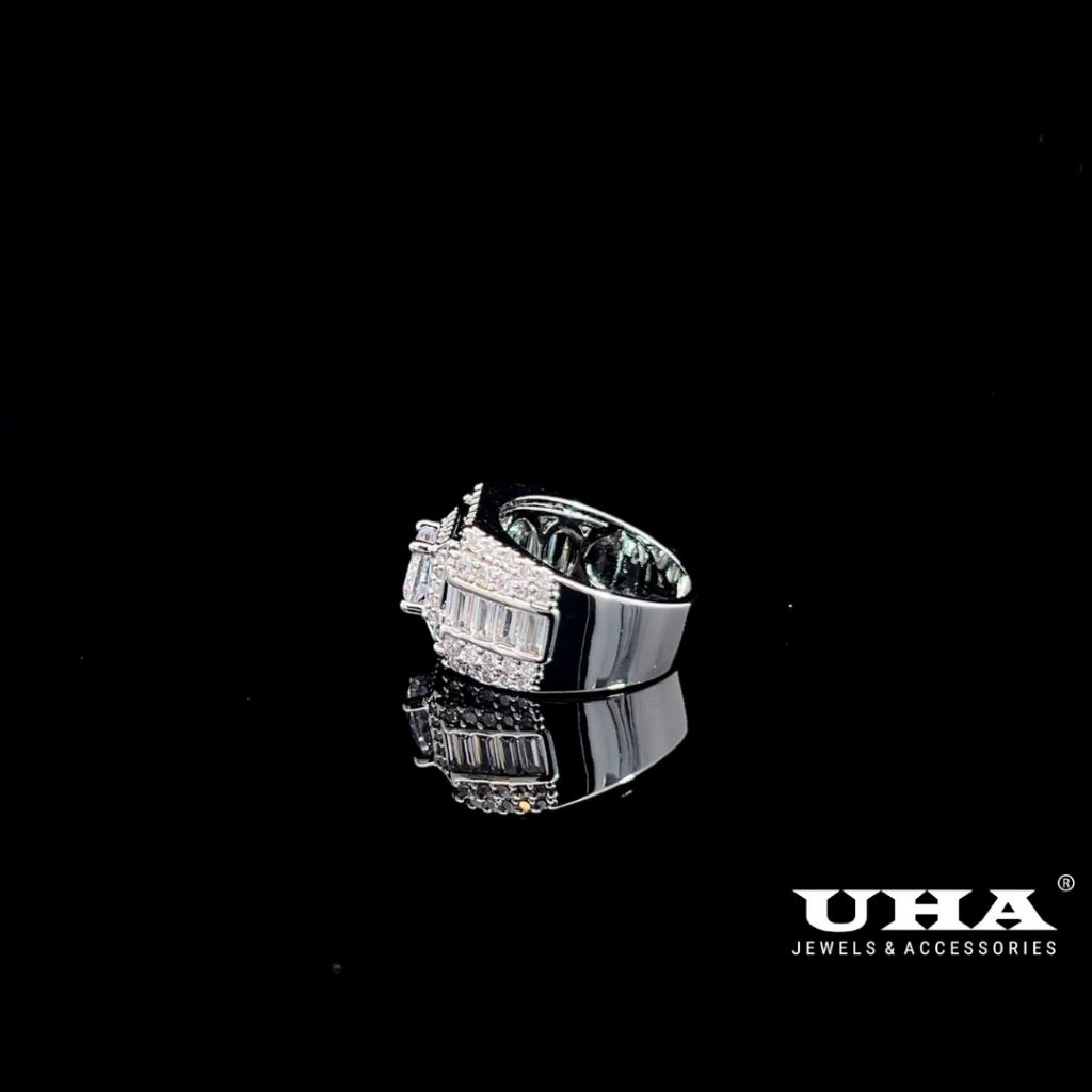 N1109 Nhẫn nam đính đá CZ cao cấp có lót lòng UHA