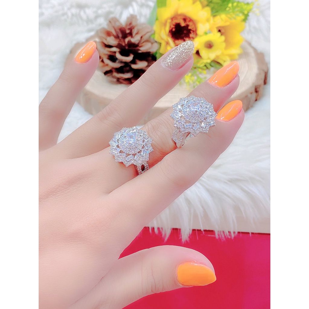 Trang Sức UHA - Nhẫn nữ UHA mạ vàng 18k đính đá CZ N735