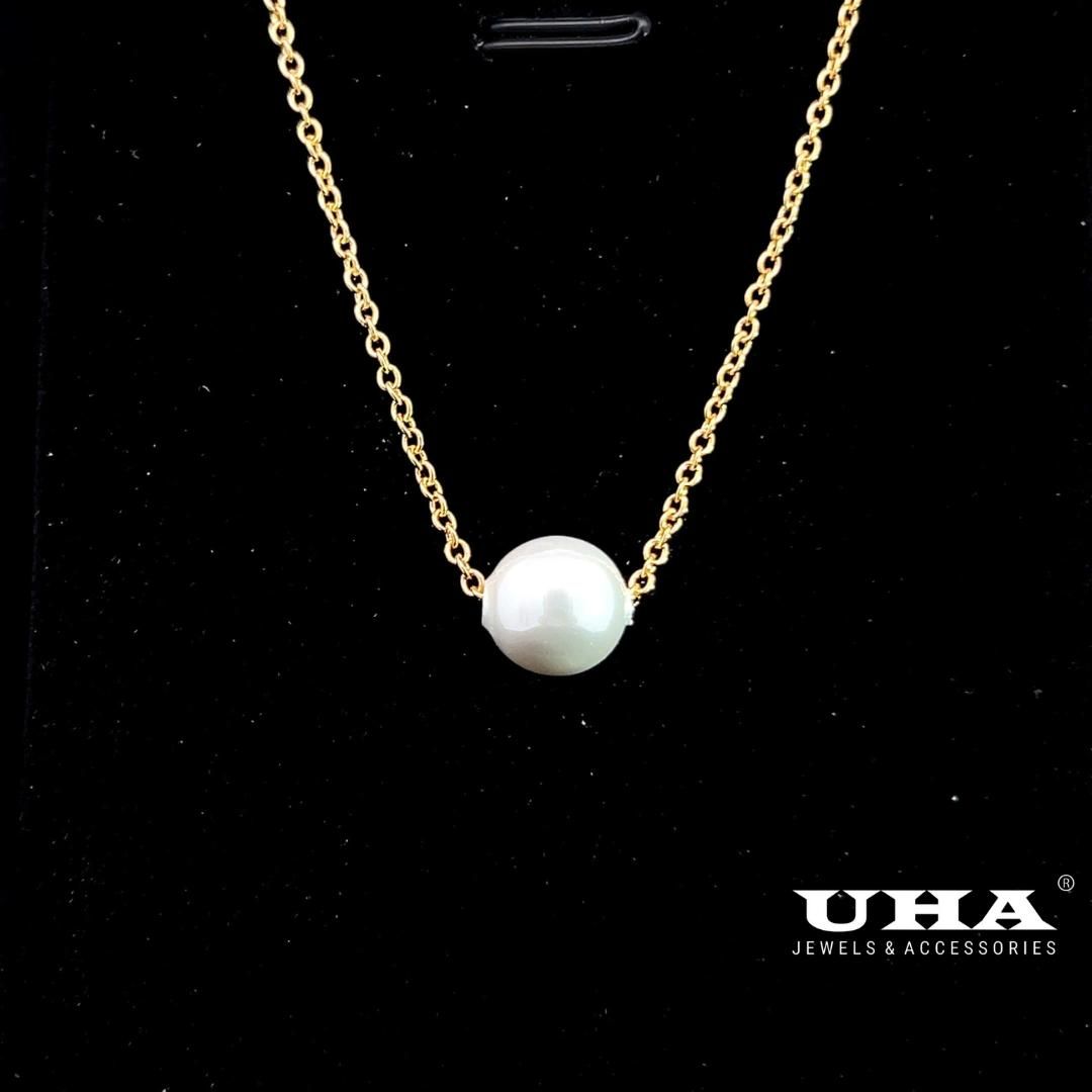 D63 Dây chuyền nữ đính châu sáng lấp lánh UHA Women Jewelry Trang Sức