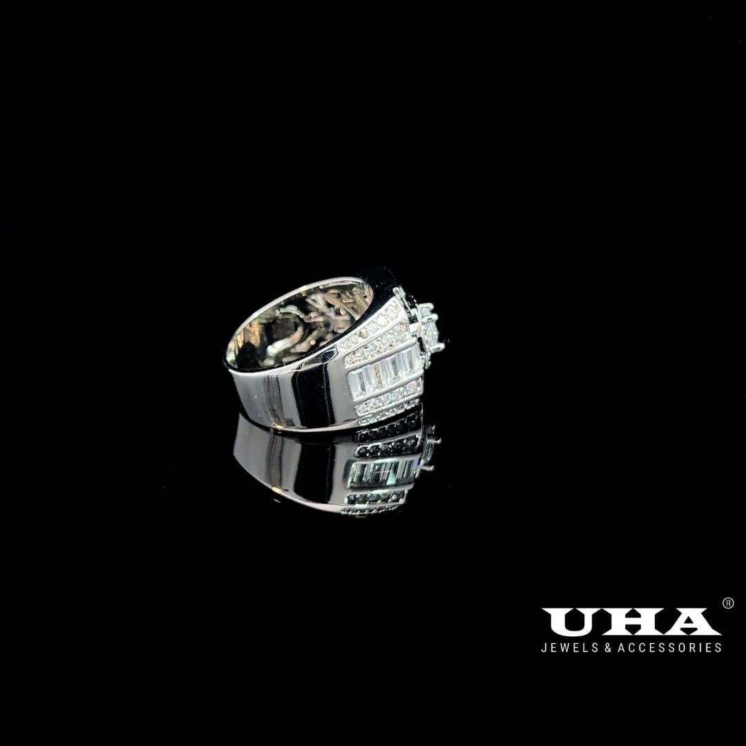 N1012 Nhẫn nam có lót lòng đính đá CZ cao cấp-UHA