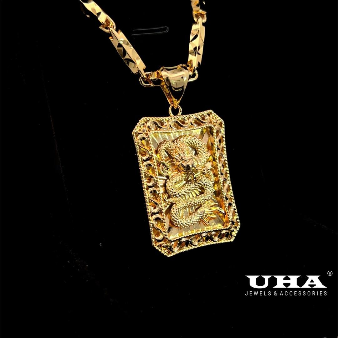 M1667 Mặt và dây chuyền nam đính rồng thiết kế sang trọng tính tế uha