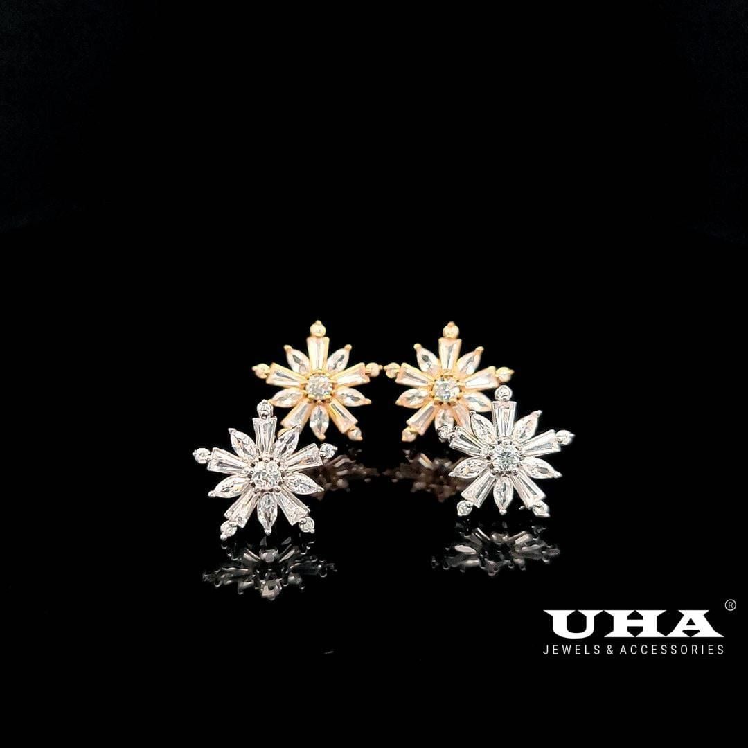 B1581 Bông tai nữ đính đá CZ cao cấp sáng lấp lánh UHA Women