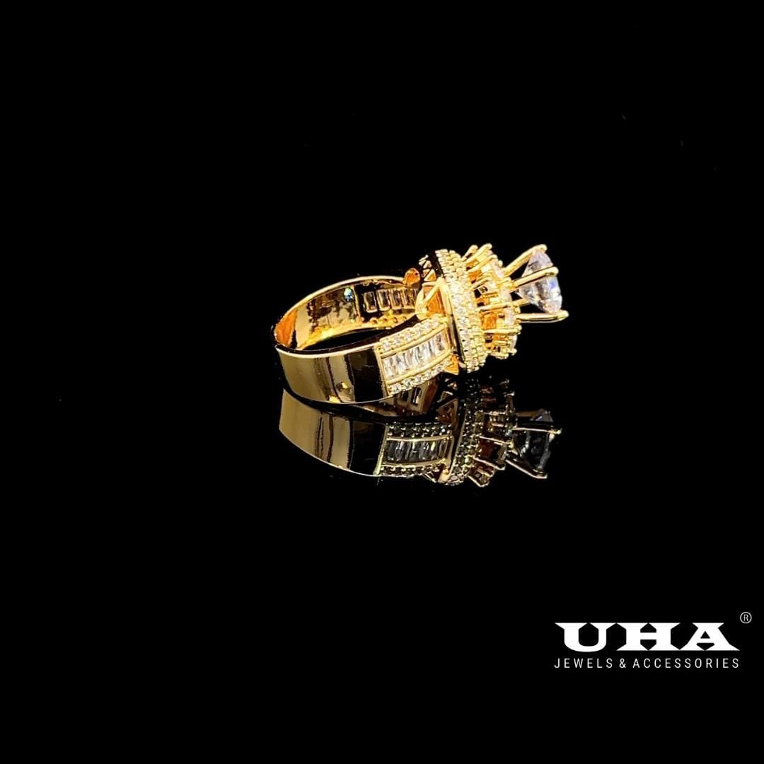 N673 Nhẫn nữ đính đá cz cao cấp sáng lấp lánh UHA