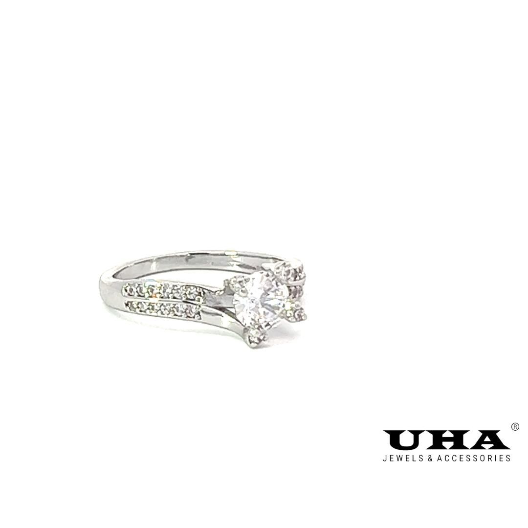 N840 Nhẫn nữ đính xoàn   thiết kế đơn giản thanh lịch