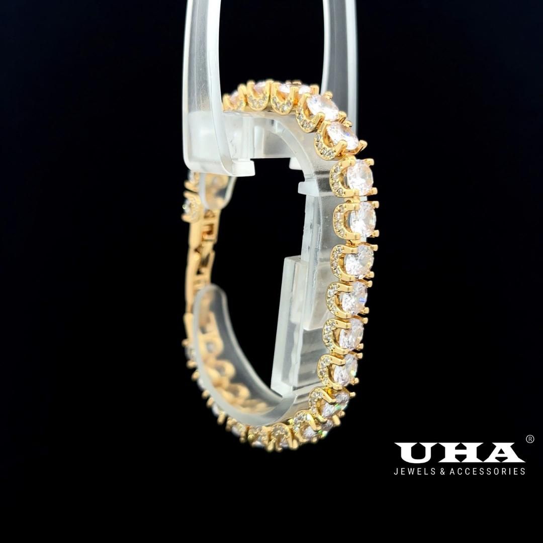 L662 Lắc tay unisex đính đá cao cấp sáng lấp lánh UHA  Phụ Kiện