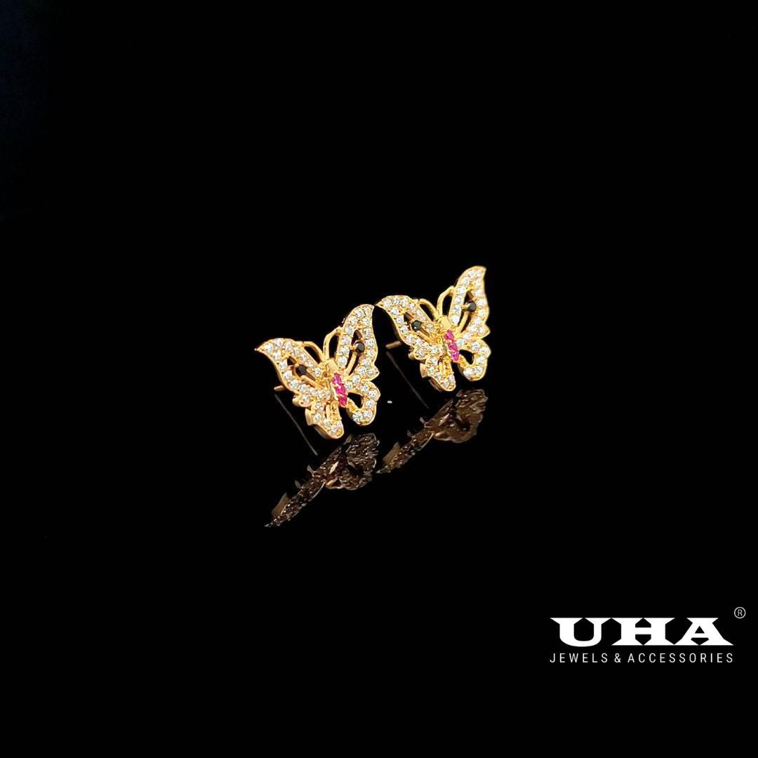 B947 Bông tai nữ hình CON ĐIỆP thiết kế siêu xinh-UHA