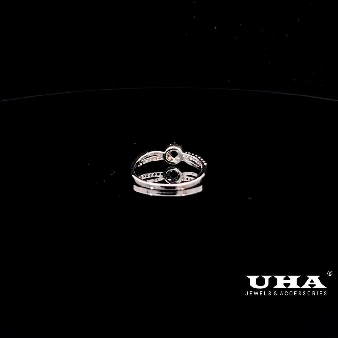 N1244 Nhẫn nữ đính đá CZ cao cấp thiết kế tinh tê nhẹ nhàng cá tính UHA Women
