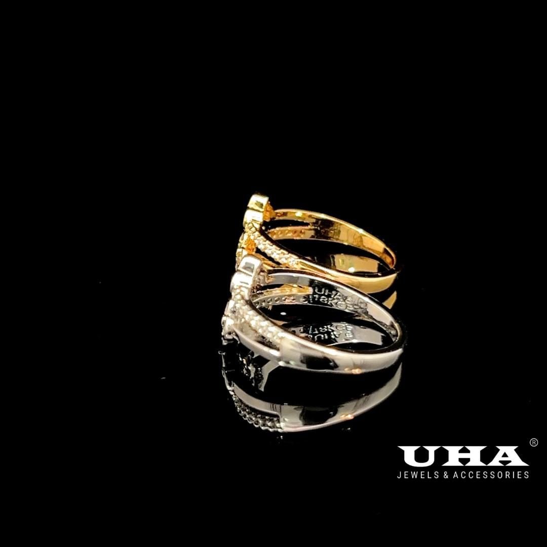 N1248 Nhẫn nữ đính đá CZ cao cấp thiết kế cá tính nhẹ nhàng UHA