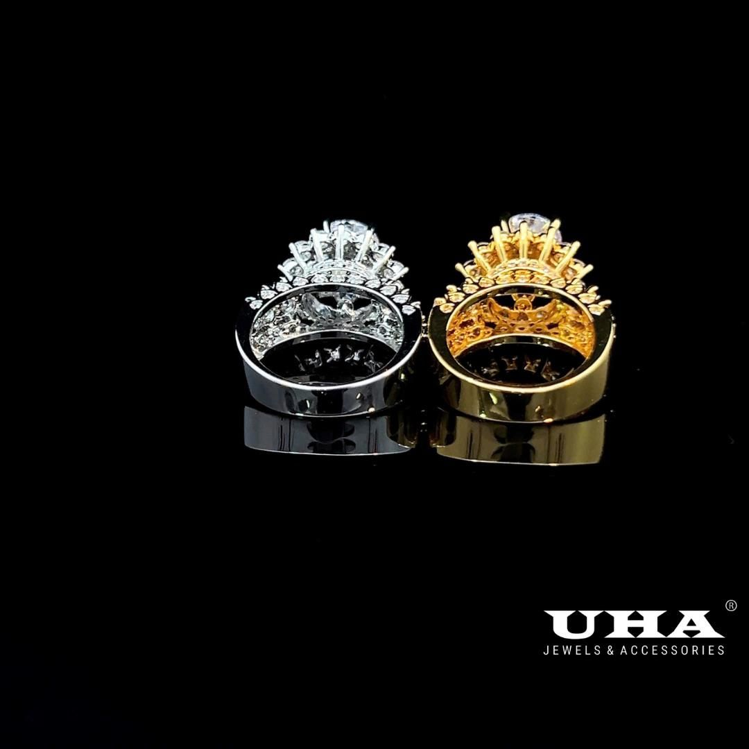 Nhẫn nữ N675 đính đá CZ cao cấp sáng lấp lánh UHA - Women