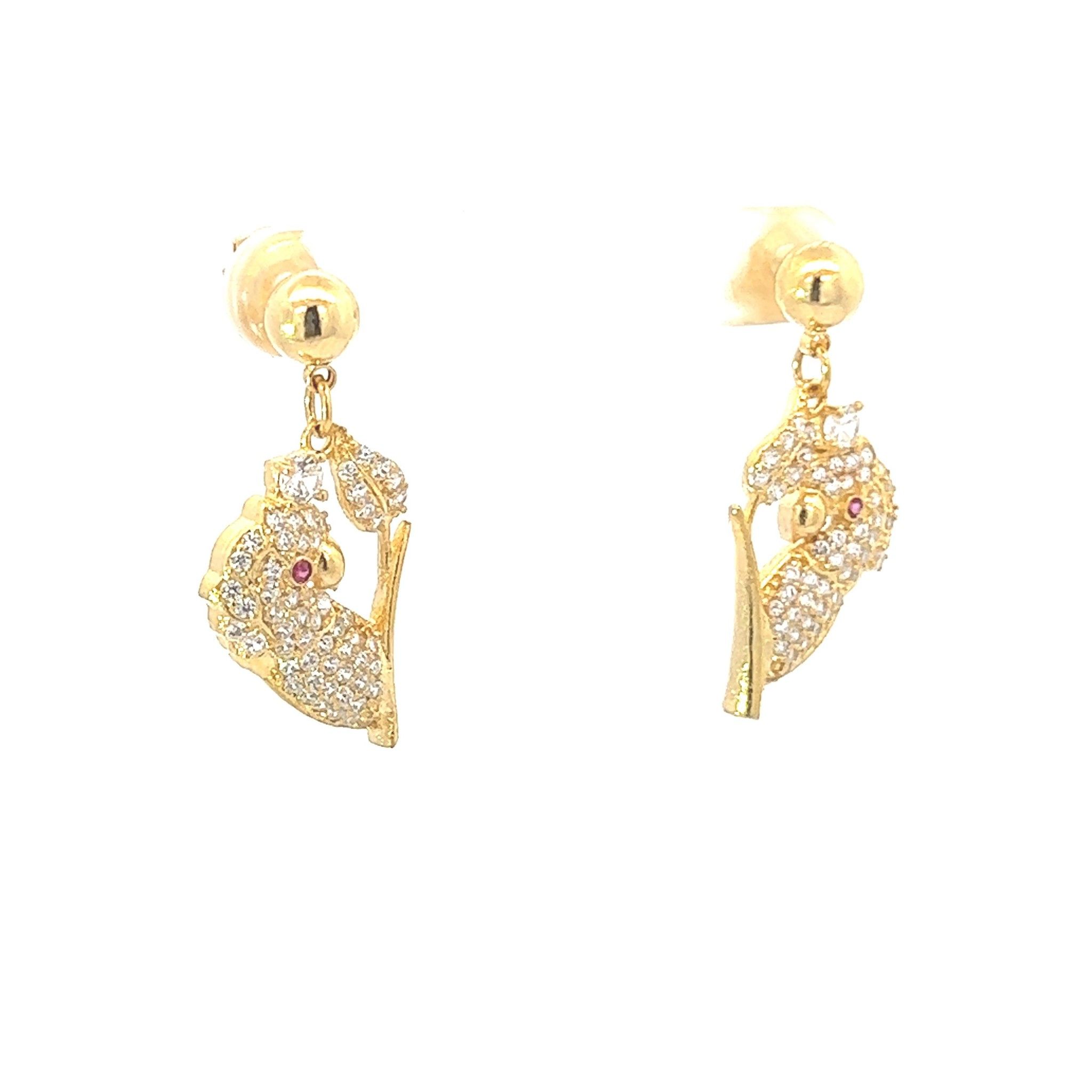 B1048 Bông tai kiểu dáng đính đá baguette siêu xinh Women