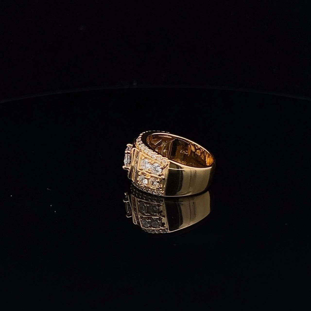 N565 Nhẫn nam đính đá CZ cao cấp sáng lấp lánh UHA