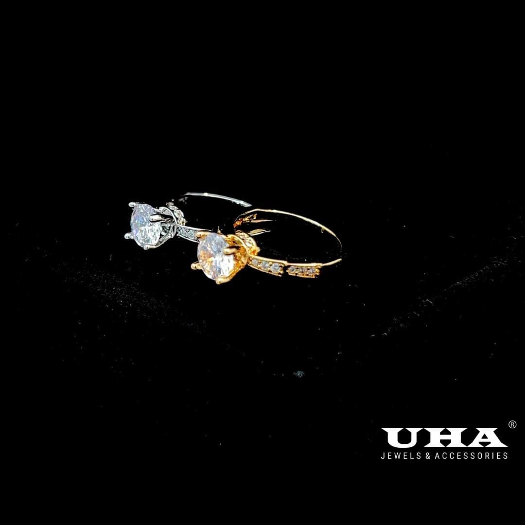 N955 Nhẫn nữ đính đá CZ cao cấp sáng lấp lánh UHA Women