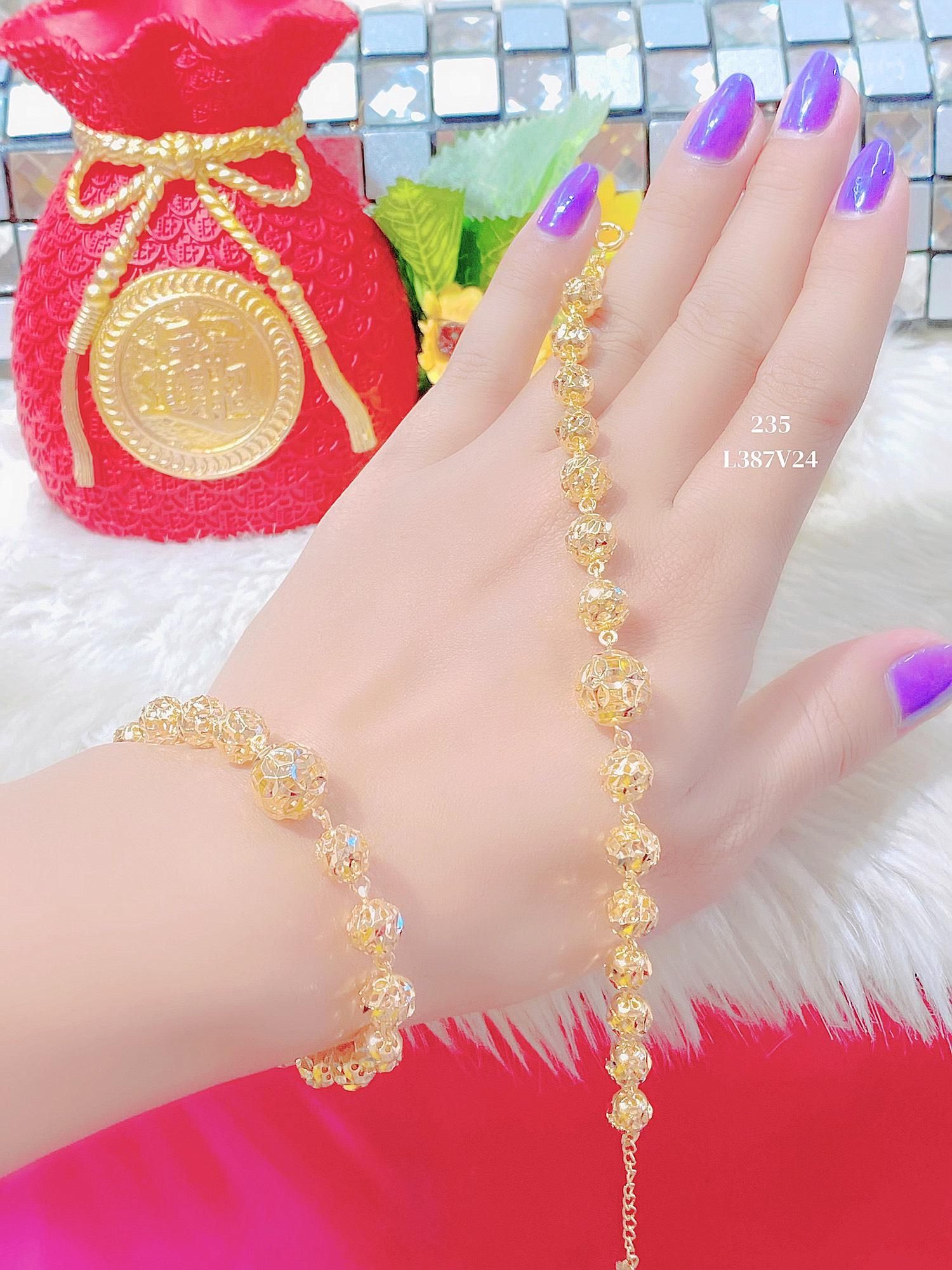 Lắc Tay Bi Nữ Mạ 18k Sang Trọng UHA L387