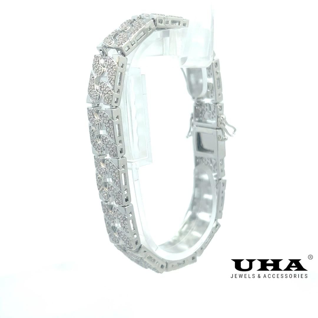 L613 Lắc tay unisex đính đá cao cấp sáng lấp lánh UHA Phụ Kiện