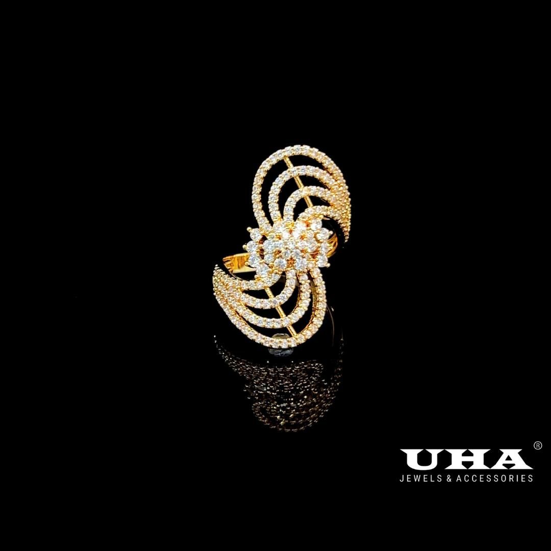 N179 Nhẫn nữ đính đá CZ cao cấp sáng lấp lánh, thiết kế sang trọng UHA