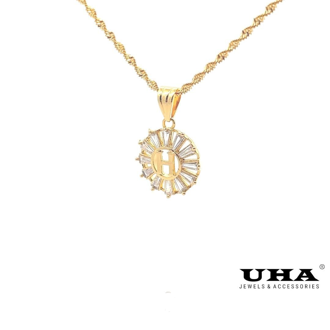 M1361 Mặt và Dây chuyền thiết kế chữ H trẻ trung UHA Women Voi